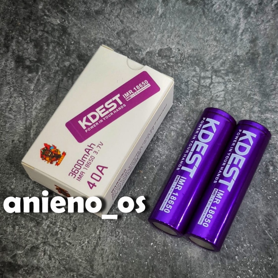 FCML4370  Original Batre KDEST 3600mAh 40A 18650 - Battery - 3600 mAh 40 A - Baterai 18650