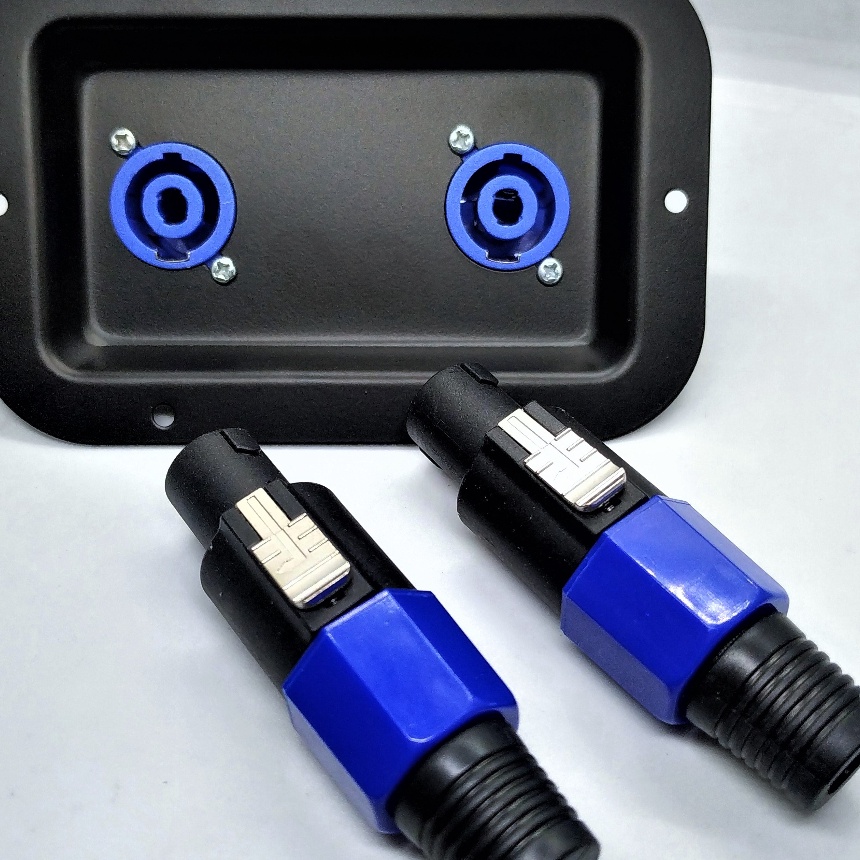 COD PAKET SPEAKON SET PLAT TERMINAL BOX SPEAKER JEK DAN SOKET SPIKON SOCKET JECK PANEL SPICON LENGKA