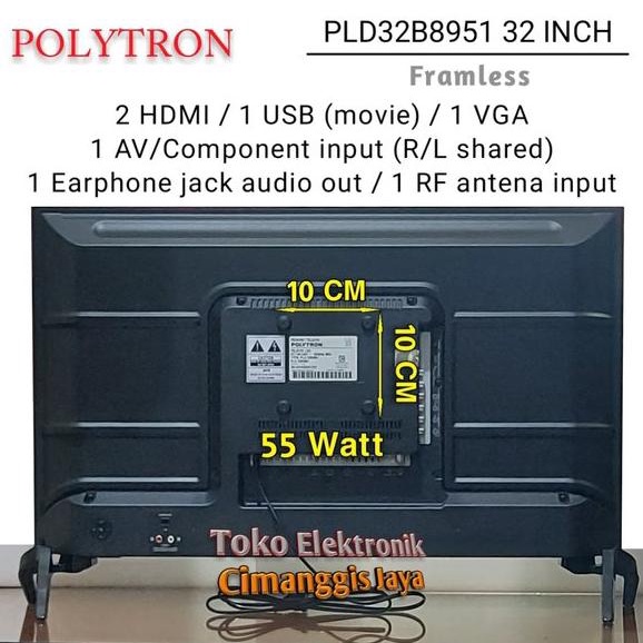 POLYTRON TV LED 32 INCH NEW