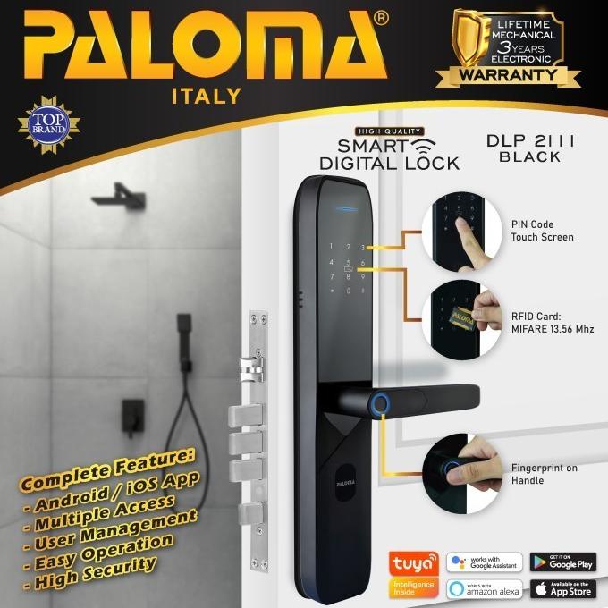 TERBARU  PALOMA DLP 2111 DIGITAL LOCK SMART HOME KUNCI PINTU DOOR HANDLE 2116