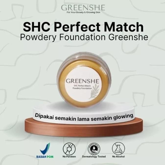 GREENSHE Bedak SHC by Greenshe Perfect Match Powder Foundation