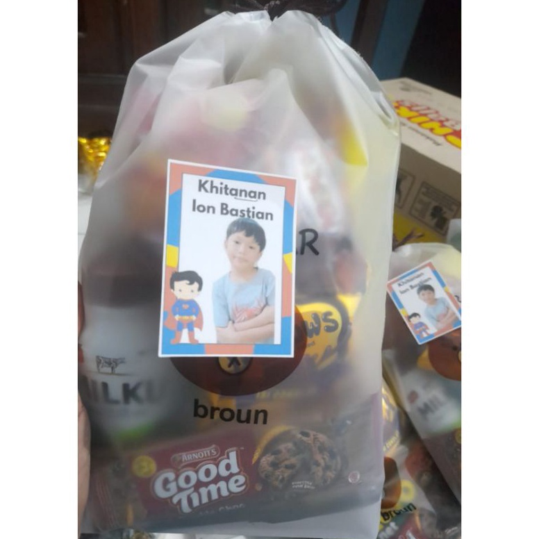 

TYCQ6061 Paket Snack Ulang Tahun Anak Hampers Ultah Goodybag Ultah Kemasan Pouch