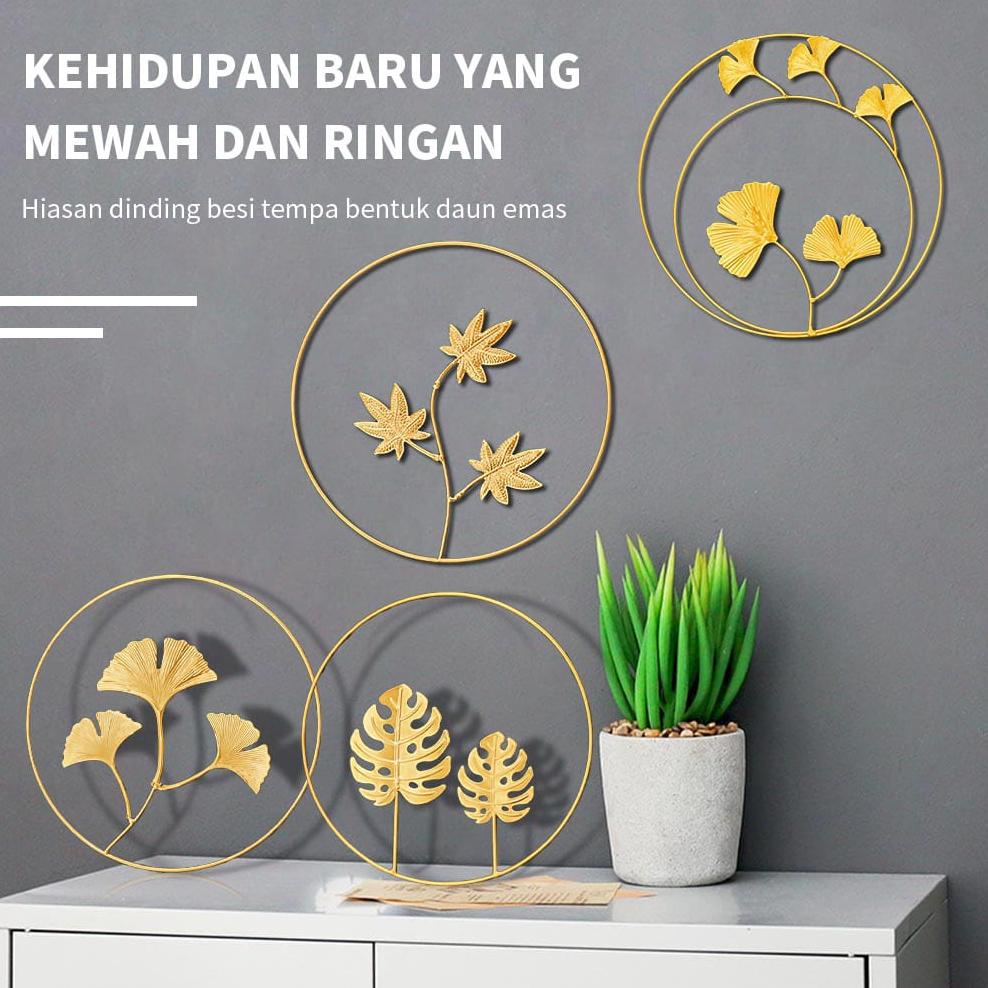 Pajangan Dinding Bulat / Hiasan Dinding Besi Ruang Tamu / Hiasan Dinding Estetik / Gantungan Dinding