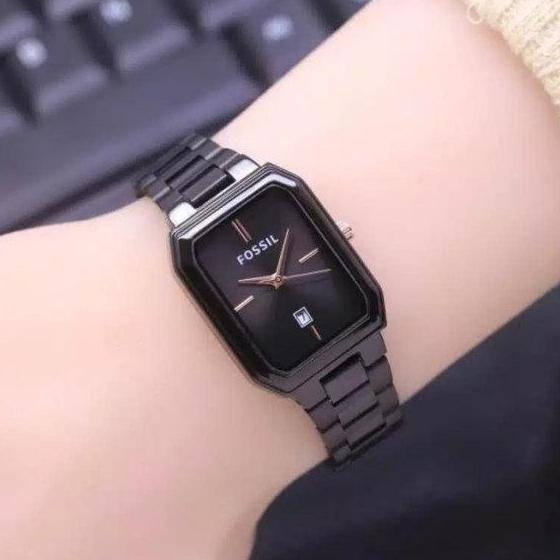 JAM TANGAN WANITA CEWEK FOSSIL STEANLIES STEEL TANGGAL AKTIF SUPER - TRIHANDAYANI570