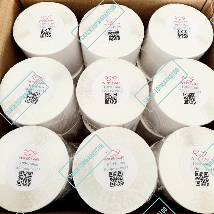 

Bestseller Kertas Sticker Thermal Resi 100X150Mm Label Barcode 100X150 Isi 500Pcs