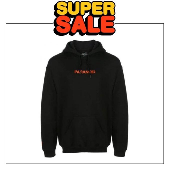 ASSC x UNDEFEATED PARANOID HOODIE BLACK ORANGE ORIGINAL