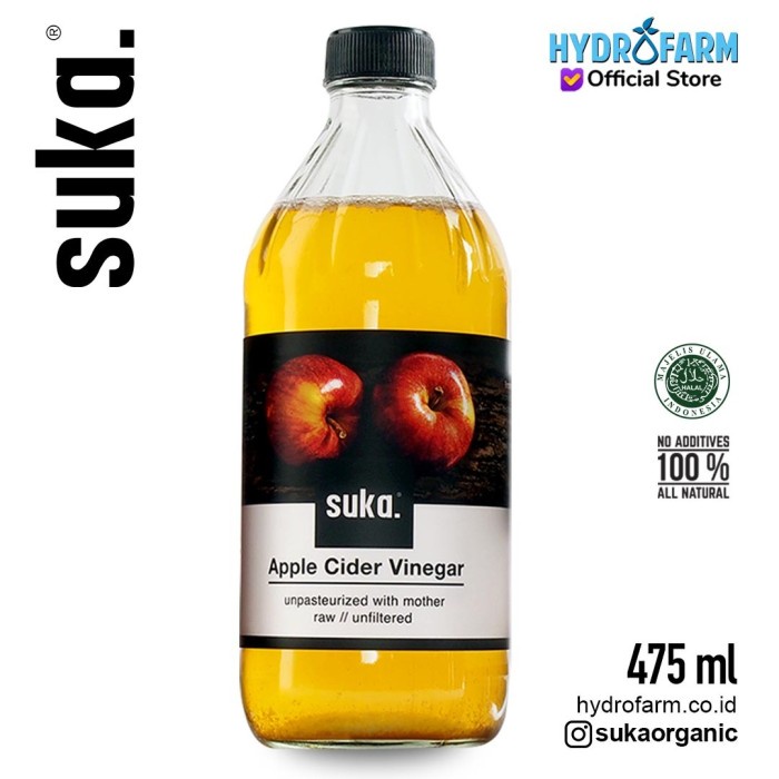 Suka - Cider Vinegar with Mother / Cuka Apel (475ml)