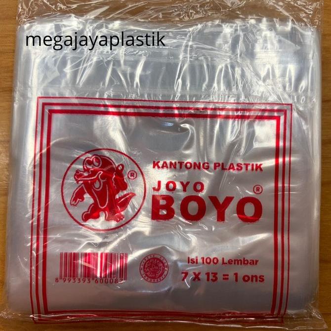 

%$%$%$%$] Kantong Plastik PP 1 Ons Merk Joyo Boyo 7x13 isi 100lbr/pack