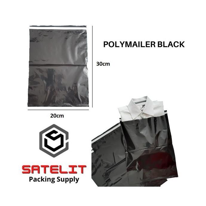 

#####] PLASTIK POLYMAILER 20X30 HITAM PACKING OLSHOP MALANG