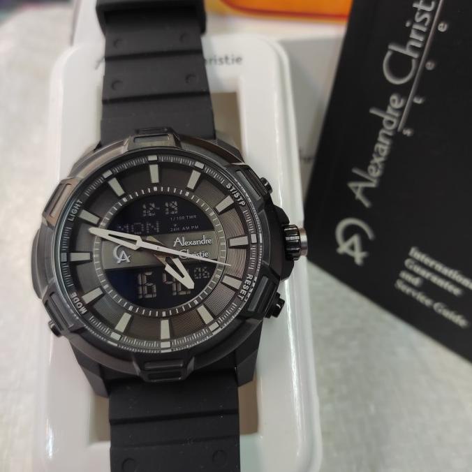 DiskonSale Jam PRIA ORIGINAL Alexandre Christie Ac 9375 MH Rubber All stainless Murah 1041