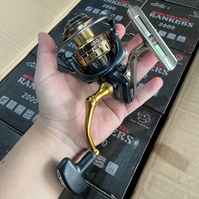 Terlaris Reel Getsu Rankers Metal Body Power Handle
