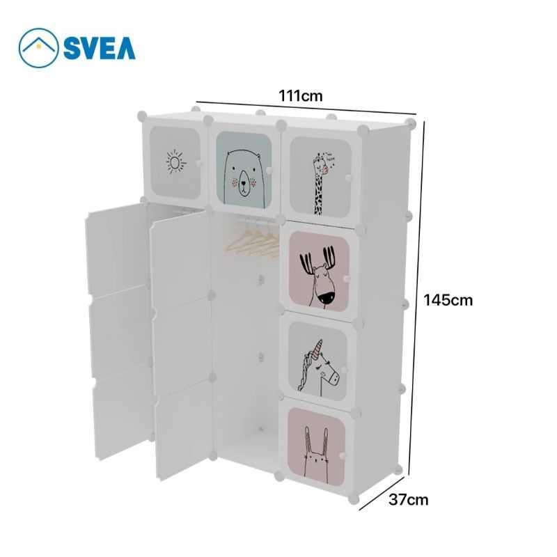 SVEA Lemari Pakaian Portable Plastik 12 Pintu