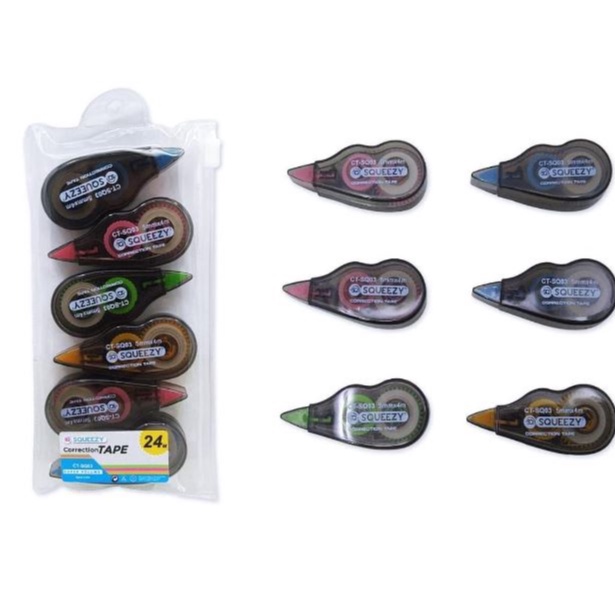 

CNMH5804 CORRECTION TAPE 1 set isi 6 / TIPEX KERTAS MURAH 24 METER / TIP EX / TIPE X