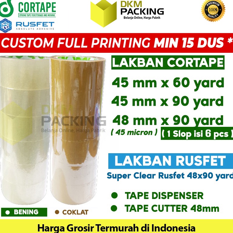 

Buruan Dapetin Lakban 48mm x 90yard CORTAPE Plakban Isolasi PREMIUM /SELOP