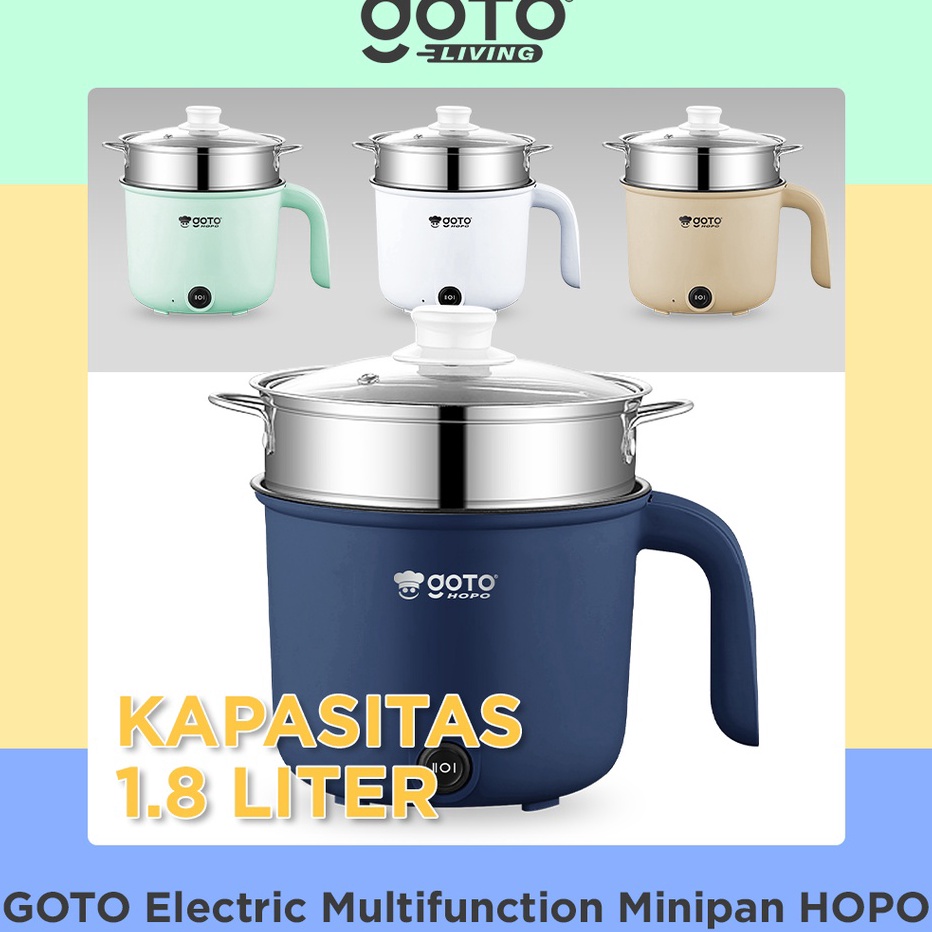 FWXC6444 Dijamin Ori Goto Hopo Electric Frypan Panci Listrik Portable Fry Pan