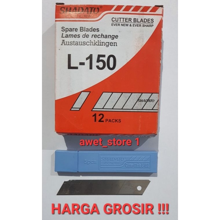 

Promo 5.5 Isi Refill Cutter Besar L-150 SHADATO @12 Tube @5 pc