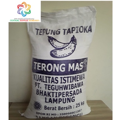 

Terlaris Tepung Tapioka Cap Terong Mas [25 Kg / 1 Karung ]