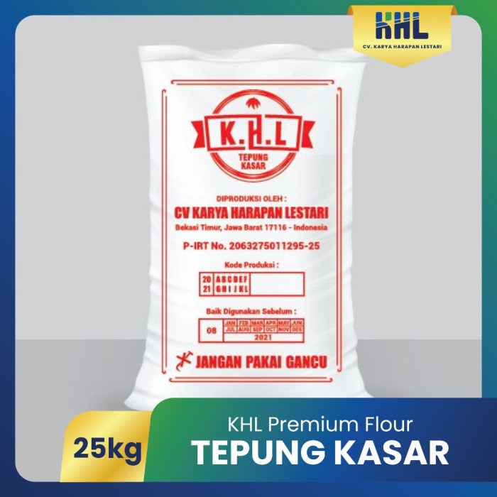 

Terlaris 25Kgtepung Tapioka Kasar Ala Shihlin (Packingan Per Kilo)