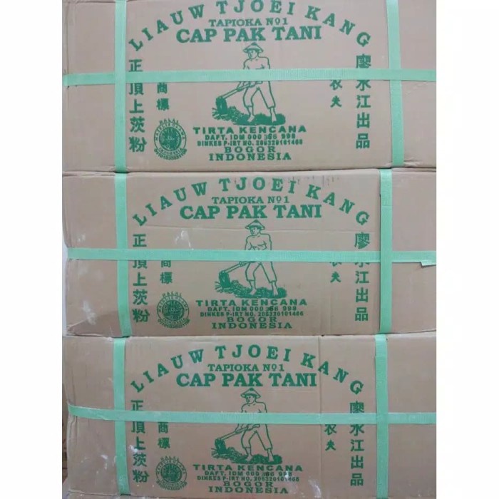 

Terlaris (Gojek) Tepung Sagu Cap Pak Tani/Tepung Tapioka Pak Tani Per Dus