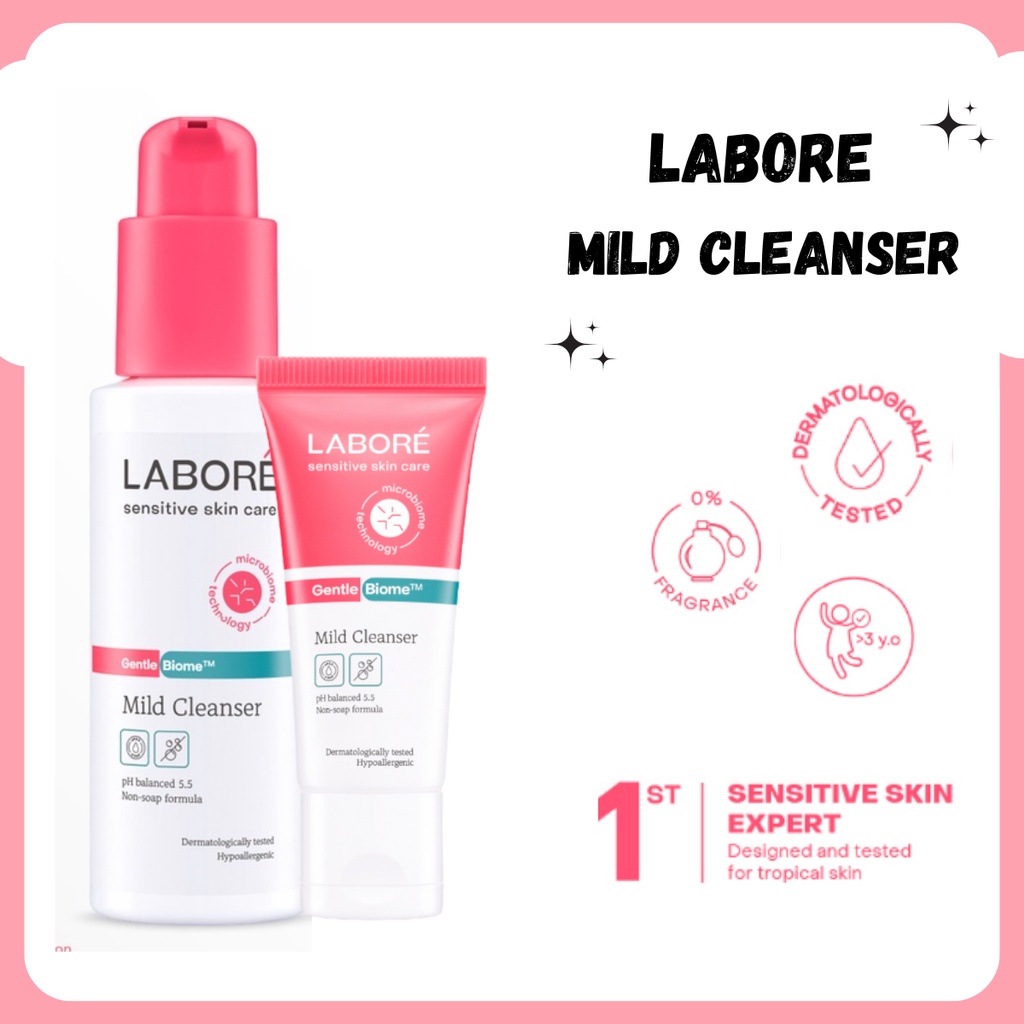 Labore Sensitive Skincare Gentle Biome Mild Cleanser 15ml & 100ml & 225ml / Facial Wash / Sabun Pemb