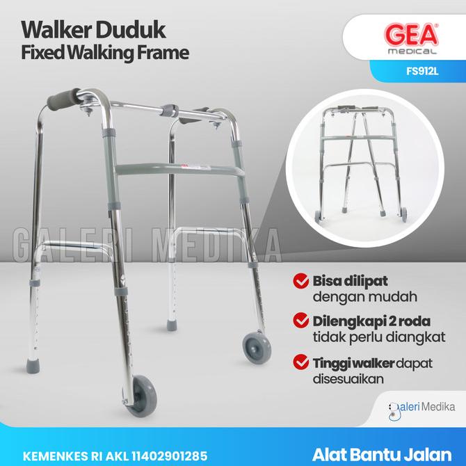 Walker Alat Bantu Jalan dengan Roda - GEA FS912L / FS 912 L