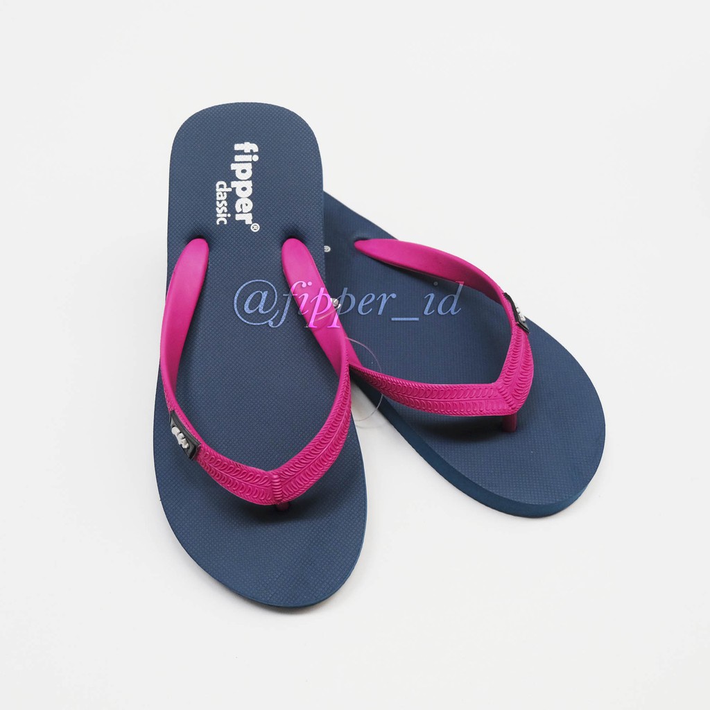 Fipper Classic Blue(Snorkel)/Red(Ruby) - Sandal Jepit Pria/Wanita/Unisex