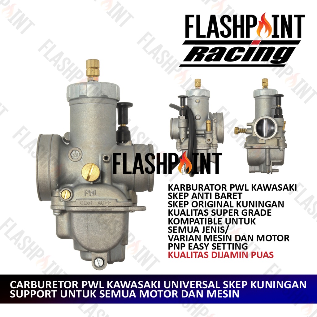 (BISA COD) KARBURATOR BLACKVIPER PWL 28 UNIT PNP KAWASAKI NINJA R SS RR SKEP KUNINGAN TEMBAGA ANTI B
