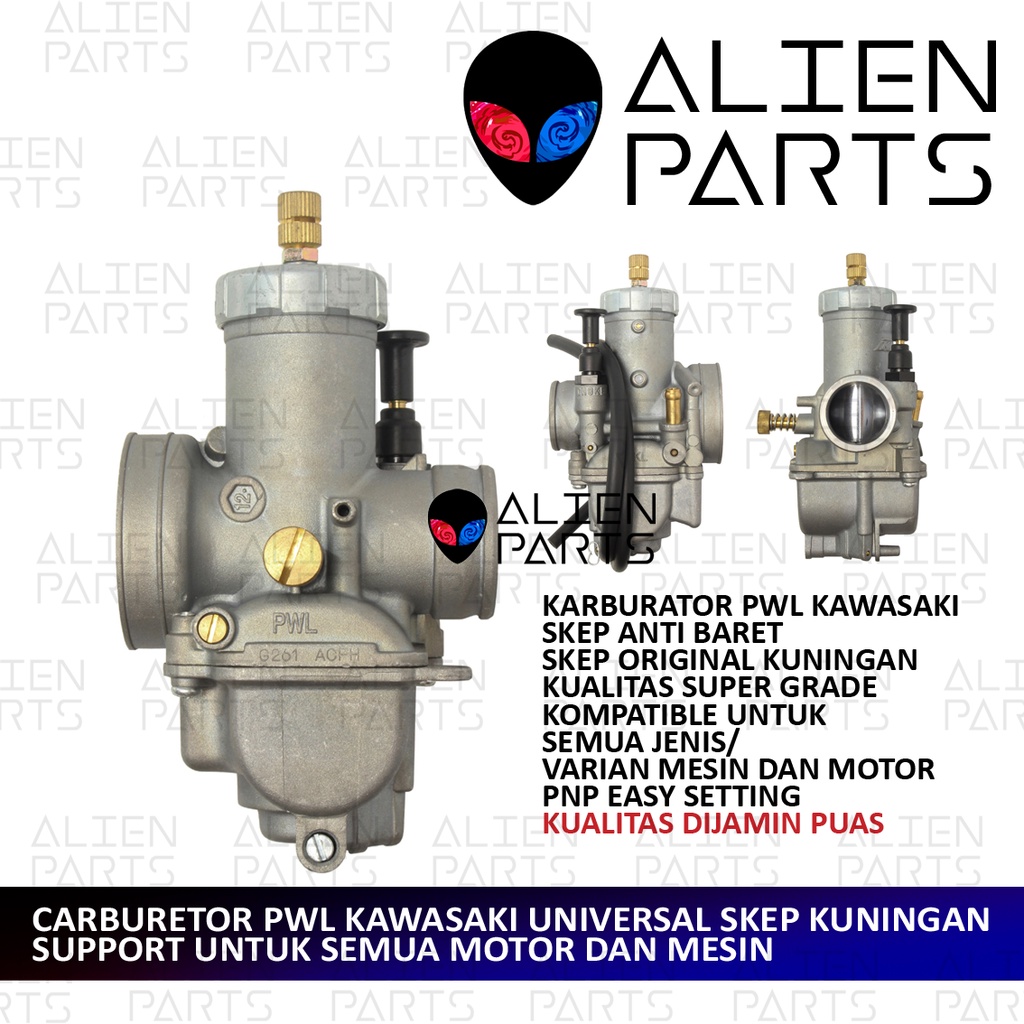 (COD) KARBURATOR PWL 28 UNIT PNP KAWASAKI NINJA R SS RR SKEP KUNINGAN TEMBAGA UNIVERSAL ORI ASLI ORI