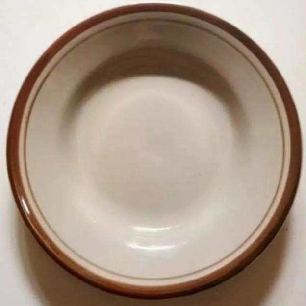 &<&<&<&] Piring makan keramik coklat dan motif kembang lucky