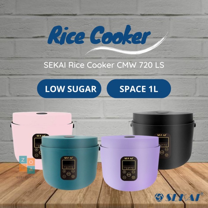 SEKAI Rice Cooker Digital Low Sugar Low Carbo CMW720 Magic Com