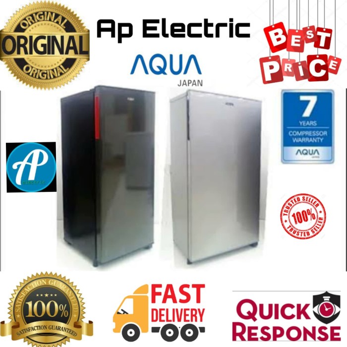 AQUA AQR-D191 Kulkas 1 Pintu AQRD191 Sanyo Garansi Resmi 7 Th Low Watt