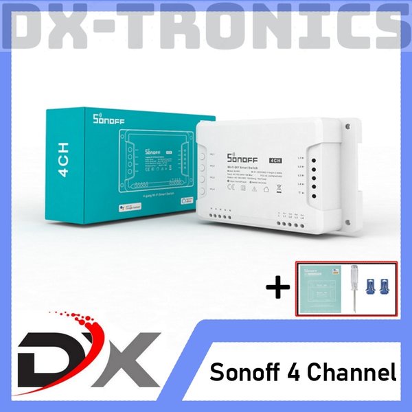 BEBAS ONGKIR Sonoff 4CH - 4 Channel Gang Din Rail WiFI Switch for Smart Home