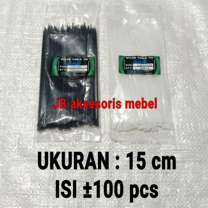 

KABEL TIS TIE TIES 15 cm PERBUNGKUS / TALI PENGIKAT KABEL 150 mm