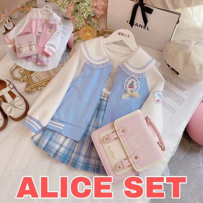 Bajukiddie Alice Set Baju Setelan Anak Remaja Cewek Korea Jepang Impor