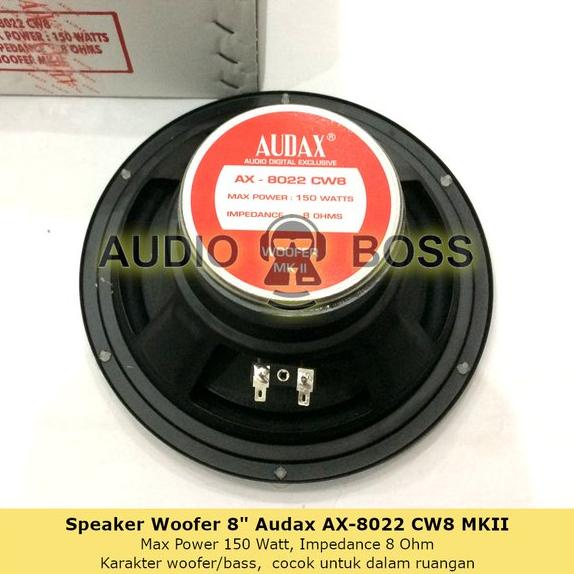 FREE ONGKIR Speaker Woofer 8 inch 8 in Audax AX-8022 CW8 MKII AX 8022 AX8022