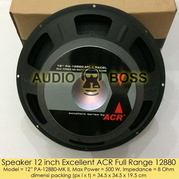 Speaker  12 inch Excellent ACR Full Range 12880 - Speaker ACR 12 Inch Excellent 12880 Full Range
