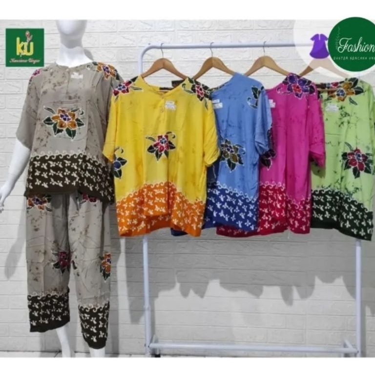 Serbuuuu.. Fashion Stelan Jumbo Batik Kencana Ungu Cp Sunan Jumbo Kuh Label Hitam Viral