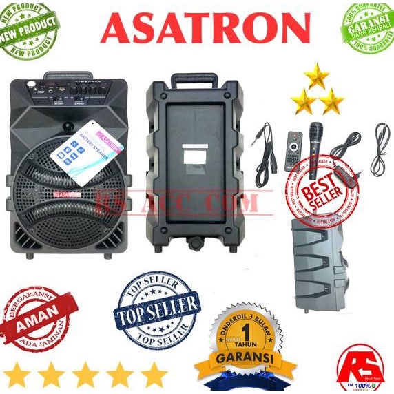 SPEAKER AKTIF PORTABLE 8 INCH ASATRON ORIGINAL