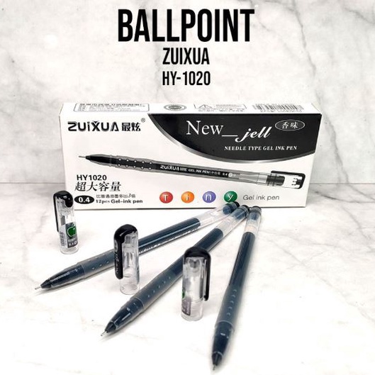 

KTHG9885 (12pc) PULPEN GEL ZUIXUA / PEN GEL HITAM / BALLPOINT NEW JELL JARUM TIP 0.4mm