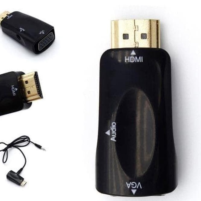 Terbaik converter Hdmi to vga +audio dongle kecil / Converter hdmi to vga Dongle kecil