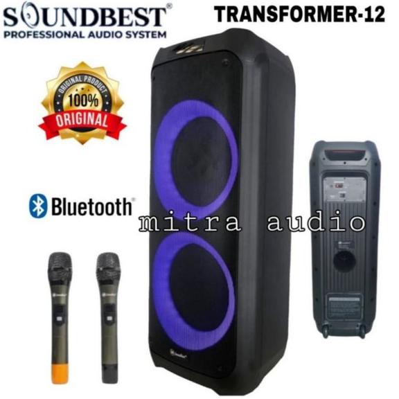 HARGA DISKON Speaker portabel professional Soundbest transformer 12