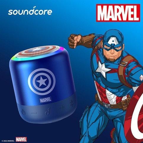 FREE ONGKIR Speaker Bluetooth Superbass Anker Soundcore Mini 3 Pro Captain America