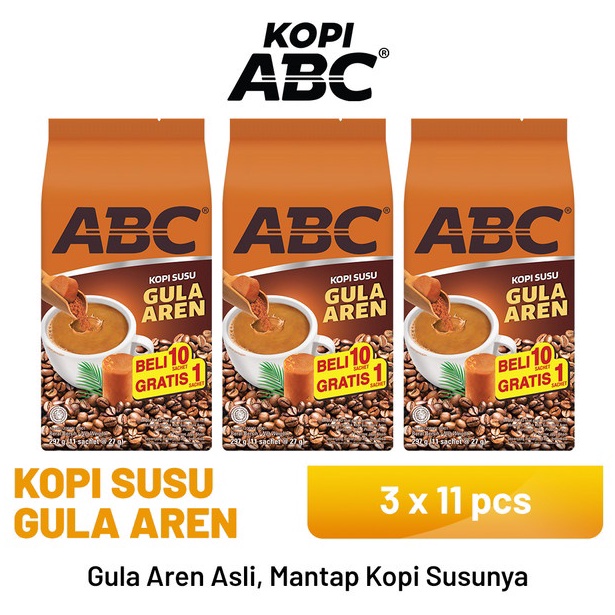 

DQNM2182 ABC Kopi Susu Gula Aren 3 Pack (11 x 27 gr)