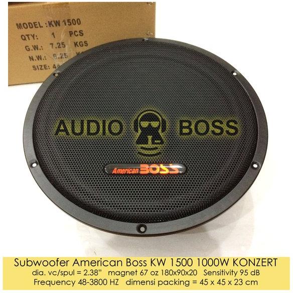 SALE JTR Subwoofer American Boss 15 Inch 1000 Watt KW1500 KW 1500 Americanboss 15inch 15 in 15in 100