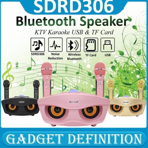 ORDER SEKARANG MIC KARAOKE WIRELESS SPEAKER BLUETOTH SDRD SD 306 SD 309 DUA MIC