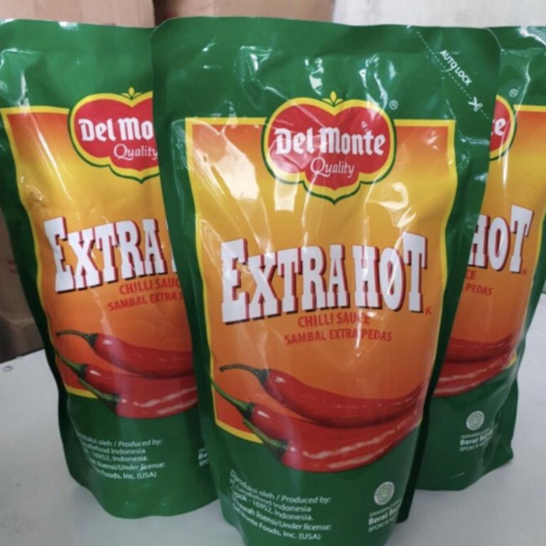 

(Terbaik) TERMURAHHHH Saos sambel delmonte hot /extra hot / chilli sauce / kemasan 1kg