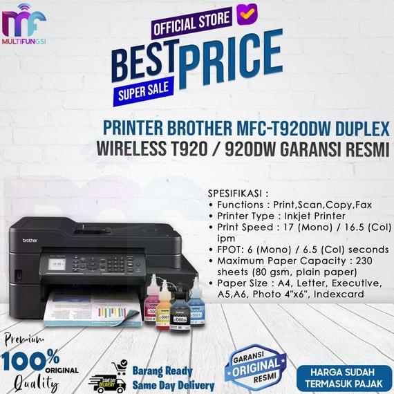 Brother MFC-T920DW Printer Multifungsi Laser Ink Tank