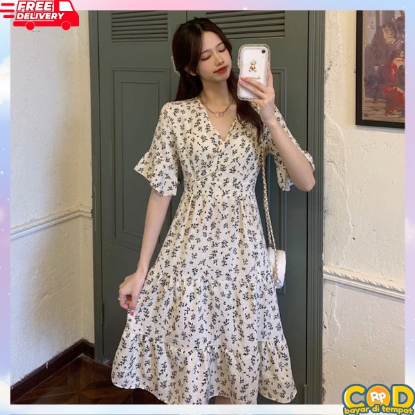 Korean Style Gaun Pesta Kantoran Baju Kondangan Wanita Korea Baju Pesta Dres Wanita Elegant Pendek S