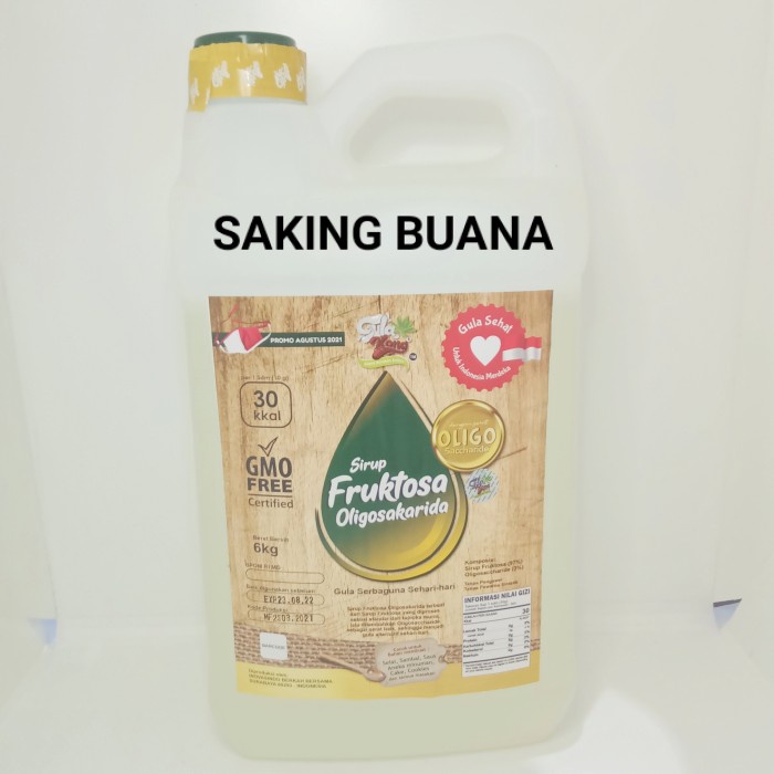 

Gula Kong Sirup Fruktosa Oligosakarida 6Kg