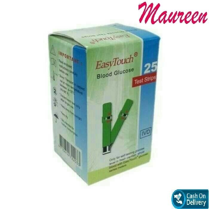 Easy touch Glucose Test Strip Cek Gula Darah Refil Isi 25 Easy Touch